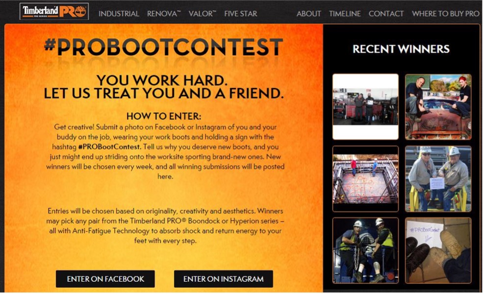 timberland contest